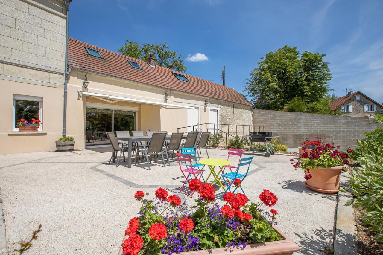 Les Ormes - Grande Maison Avec Jacuzzi Largny-sur-Automne Esterno foto